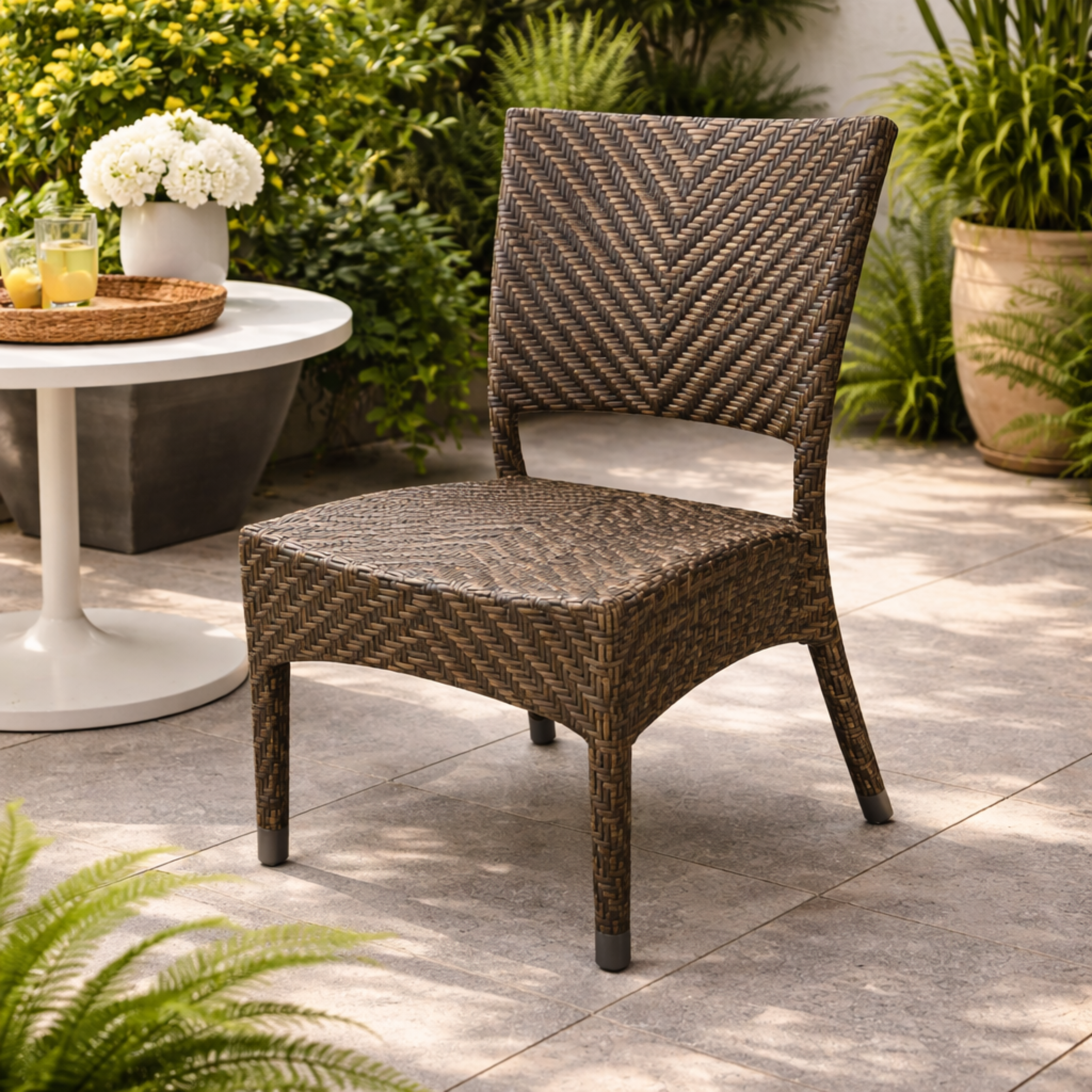 Mimosa Dining Chair Without Arms Rehau Wicker Weave Craft