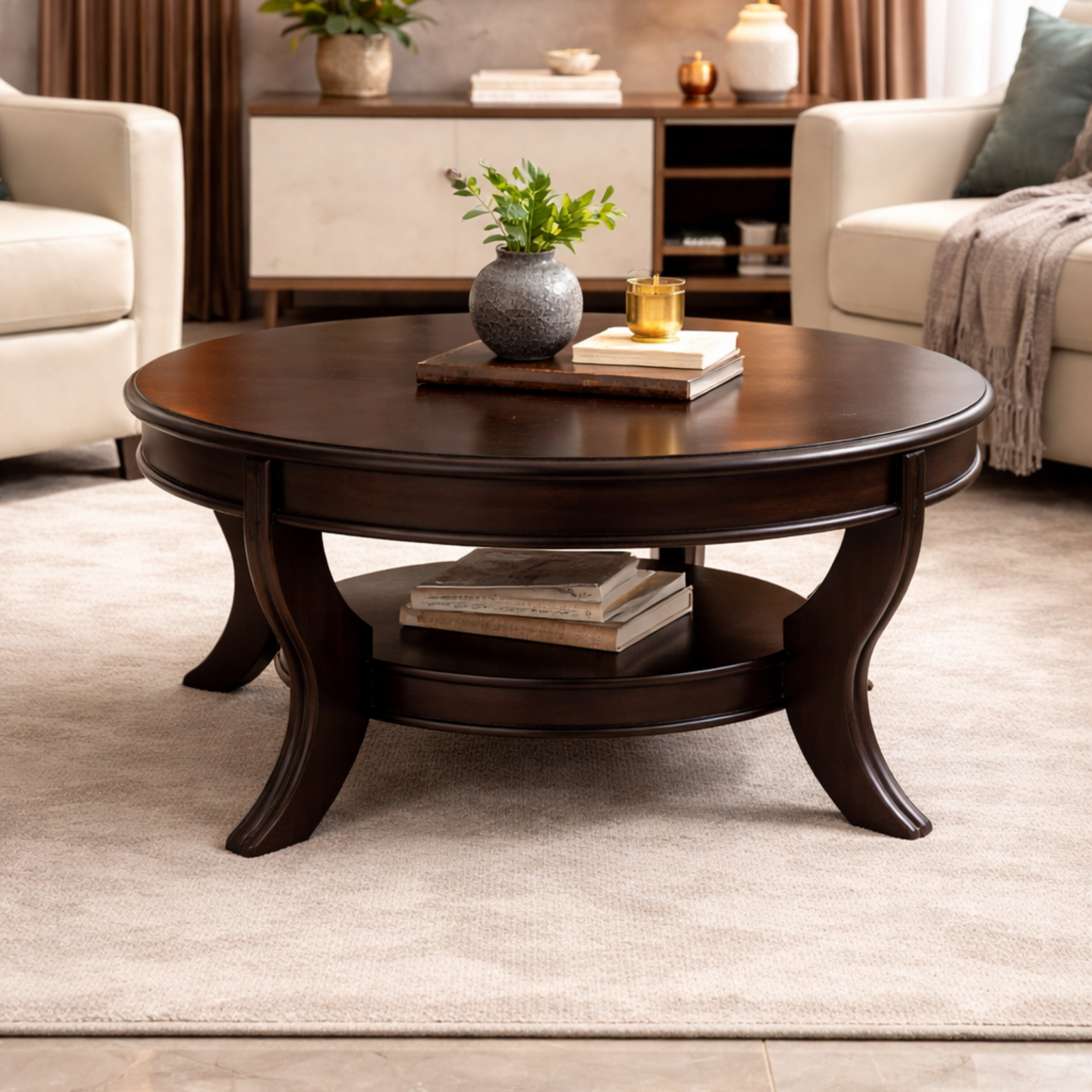 ARENA ROUND CENTRE TABLE 30X30 WALNUT MATT ARENA