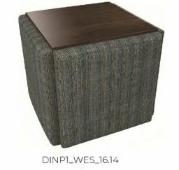 DECOSTYLE Pouf Convertible In A Cube 4in1 Plus Table Wenge DINP1WES1614