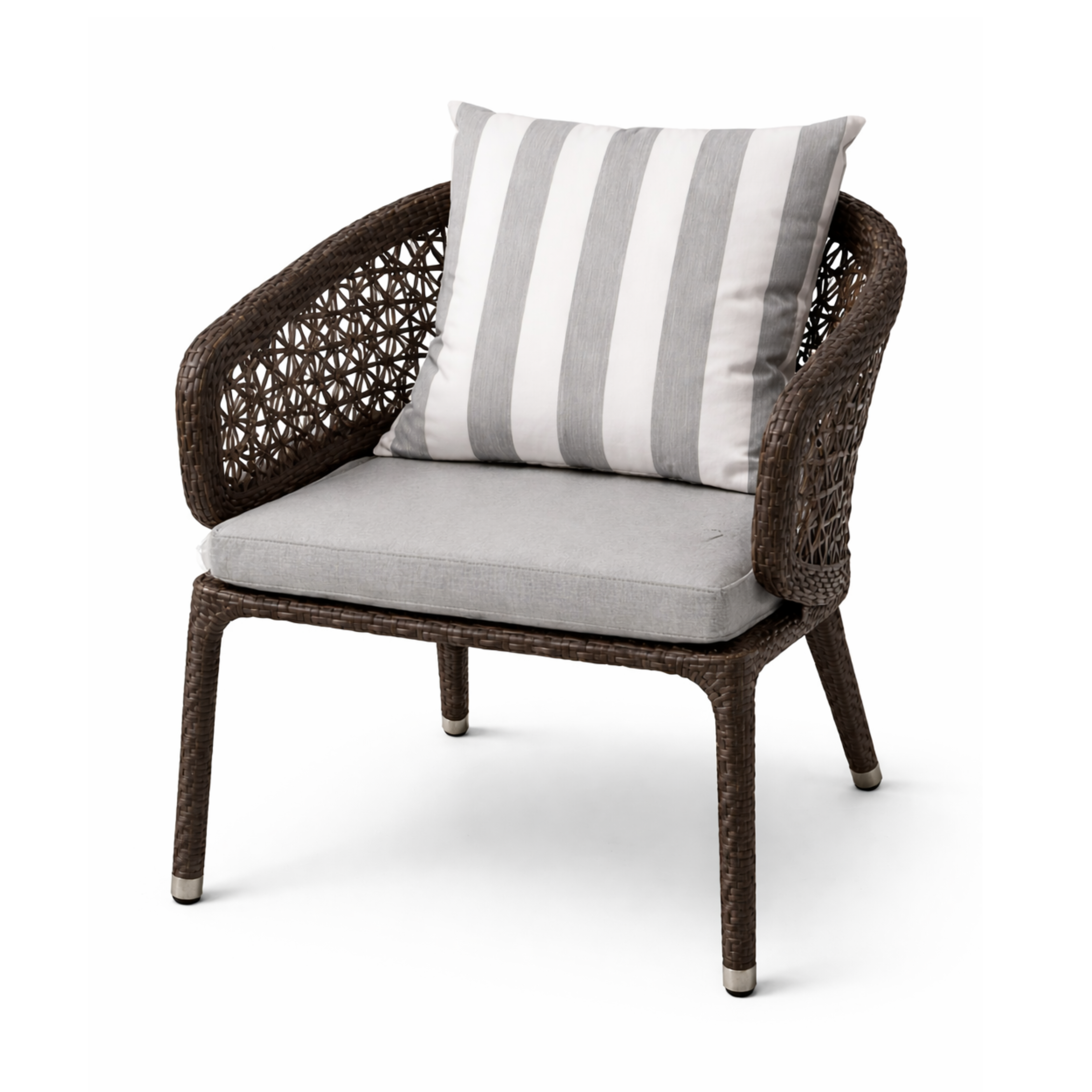 Ibiza Dining Arm Chair Rehau Wicker With Cushion Weave Craft