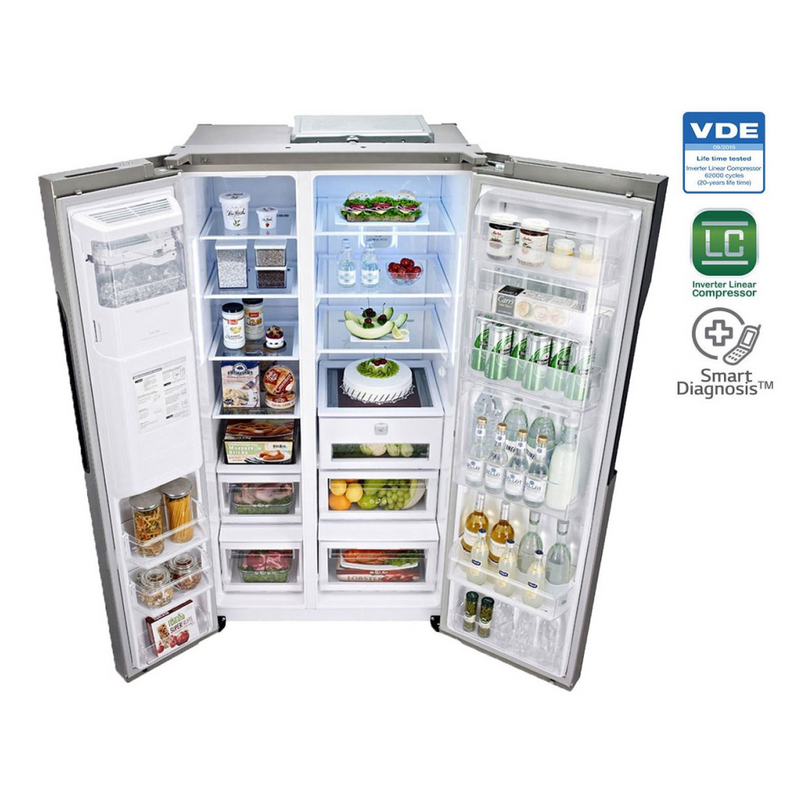 LG GC-J237JSNV 679 LTR Frost Free Inverter Compressor Side by Side Refrigerator