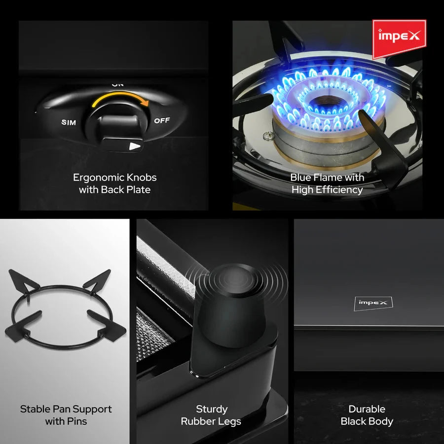 IMPEX COOK TOP SPECTA 3B NEO GLASSTOP (FG1511)   3 BURNER IMPEX