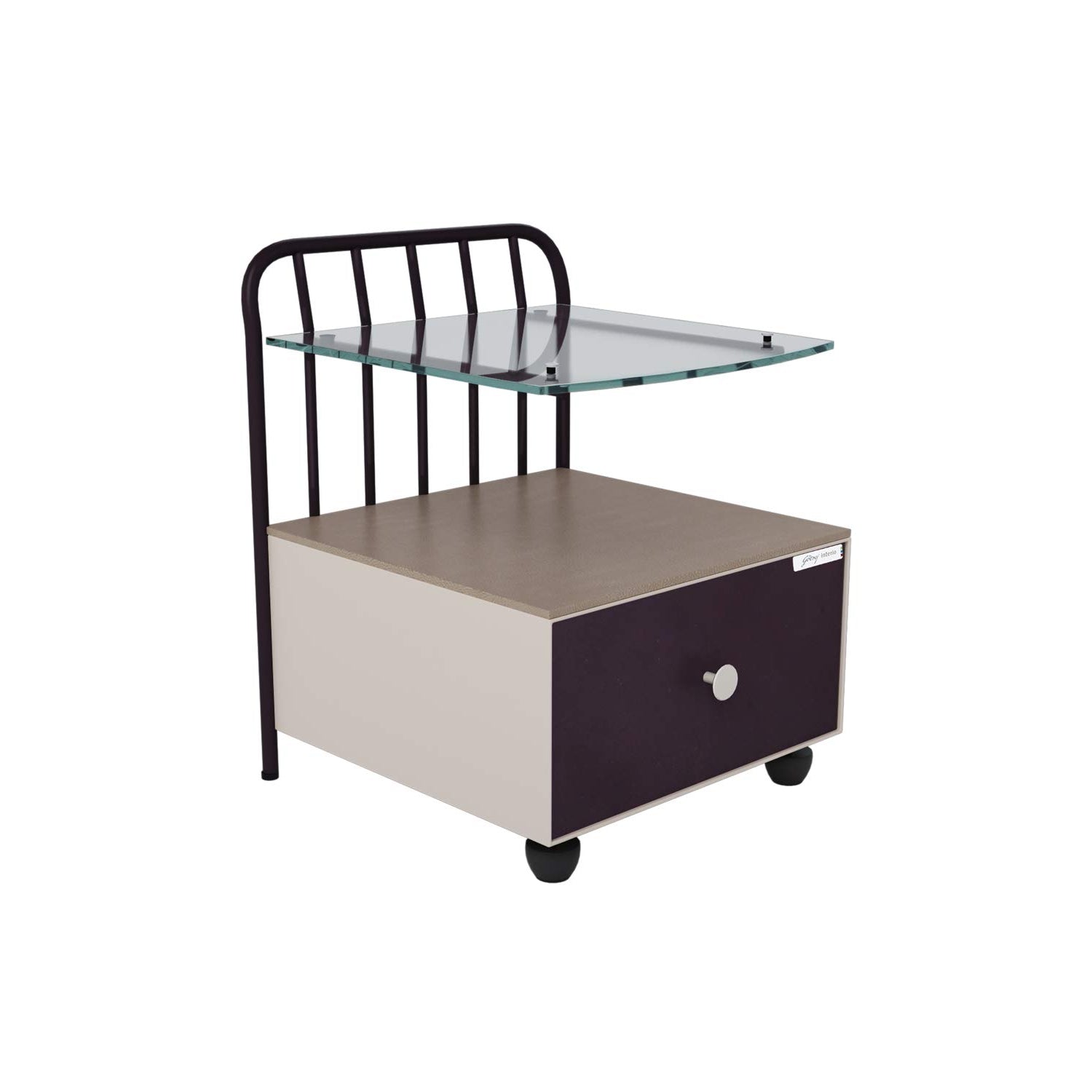 GODREJ Morpheus Bedside Table (Shel Wine) GODREJ