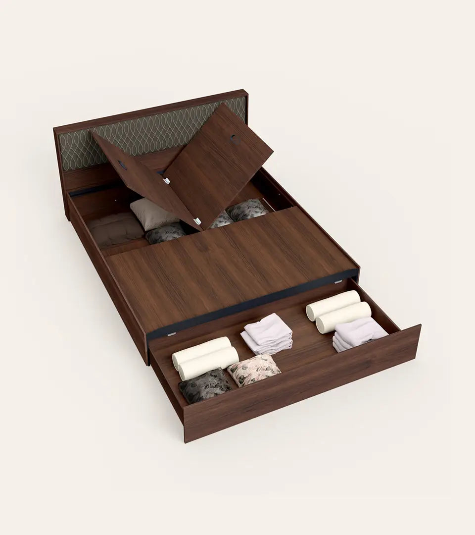 GODREJ QUEEN BED EDEN V2 DARK WALNUT GODREJ