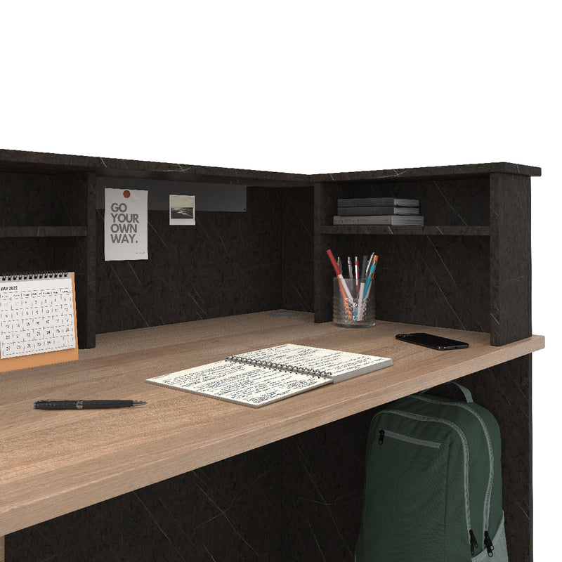 GODREJ Reception Desk Reflection - 5ft Linear (Riviera Oak & Greystone Dark)