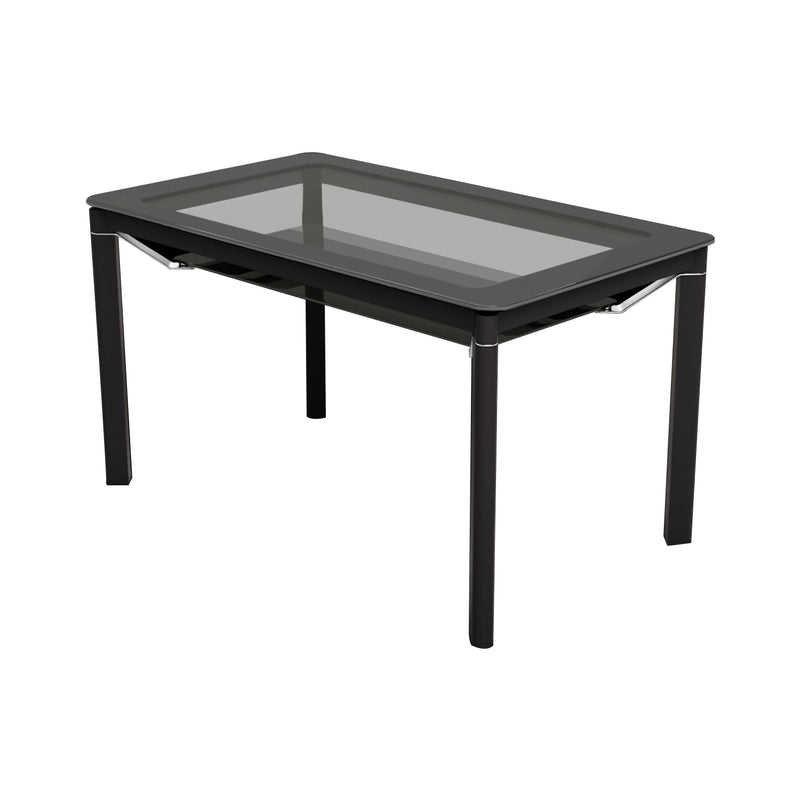 GODREJ Brawn 6 Seater Dining Set Tempered Glass Top, Black