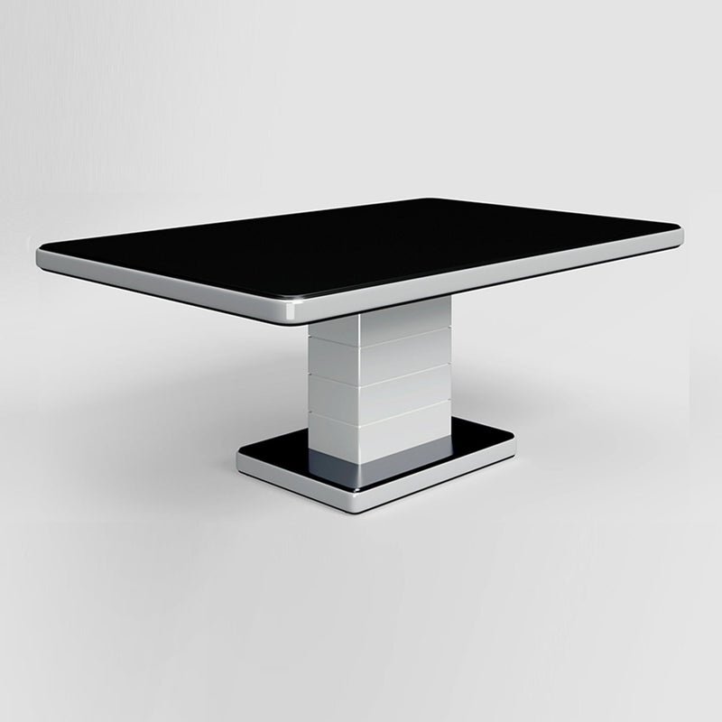 GODREJ Neo Apple 6 Seater Dining Set Tempered Glass Top, Chrome