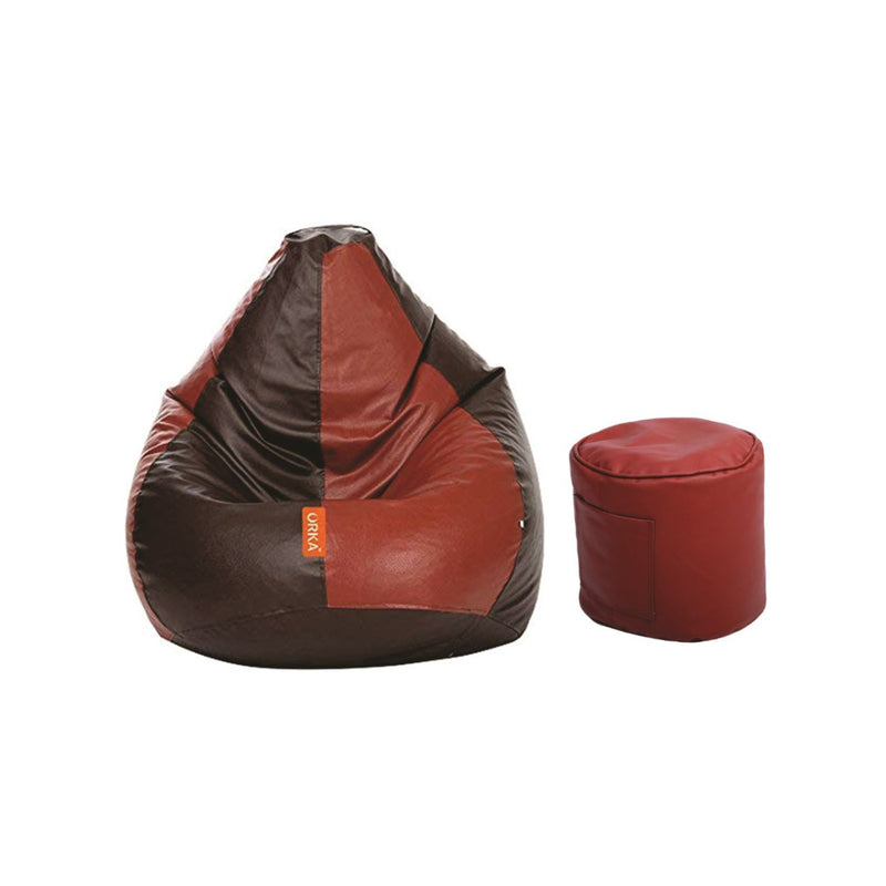 ARENA Classic Synthetic Leather Brown, XXL Bean Bag