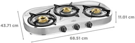 SUNFLAME COOK TOP SPECTRA 3B SS   3 BURNER SUNFLAME