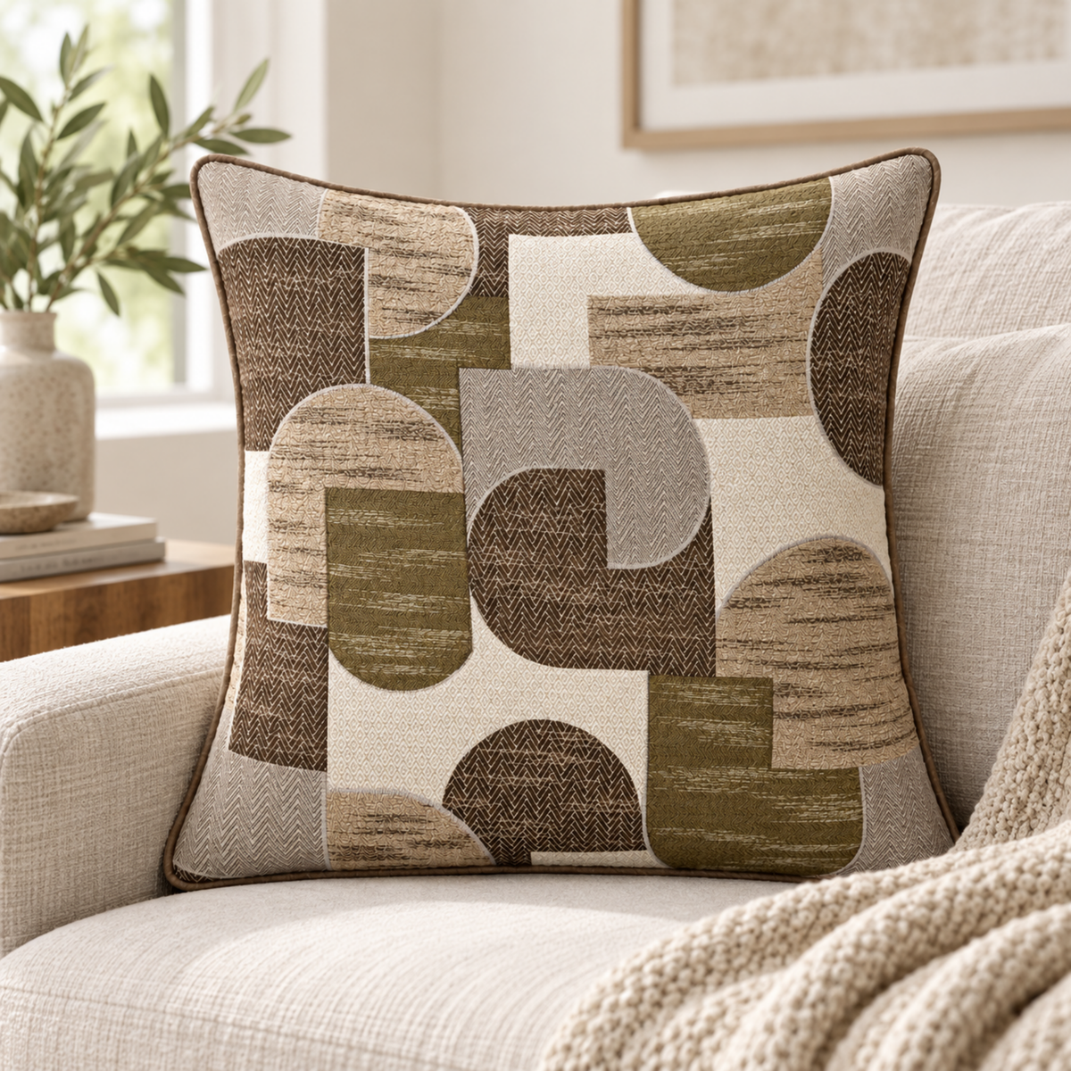 OoNA Kktf Cushion Cover D.No 254 16X16 Inch OoNA