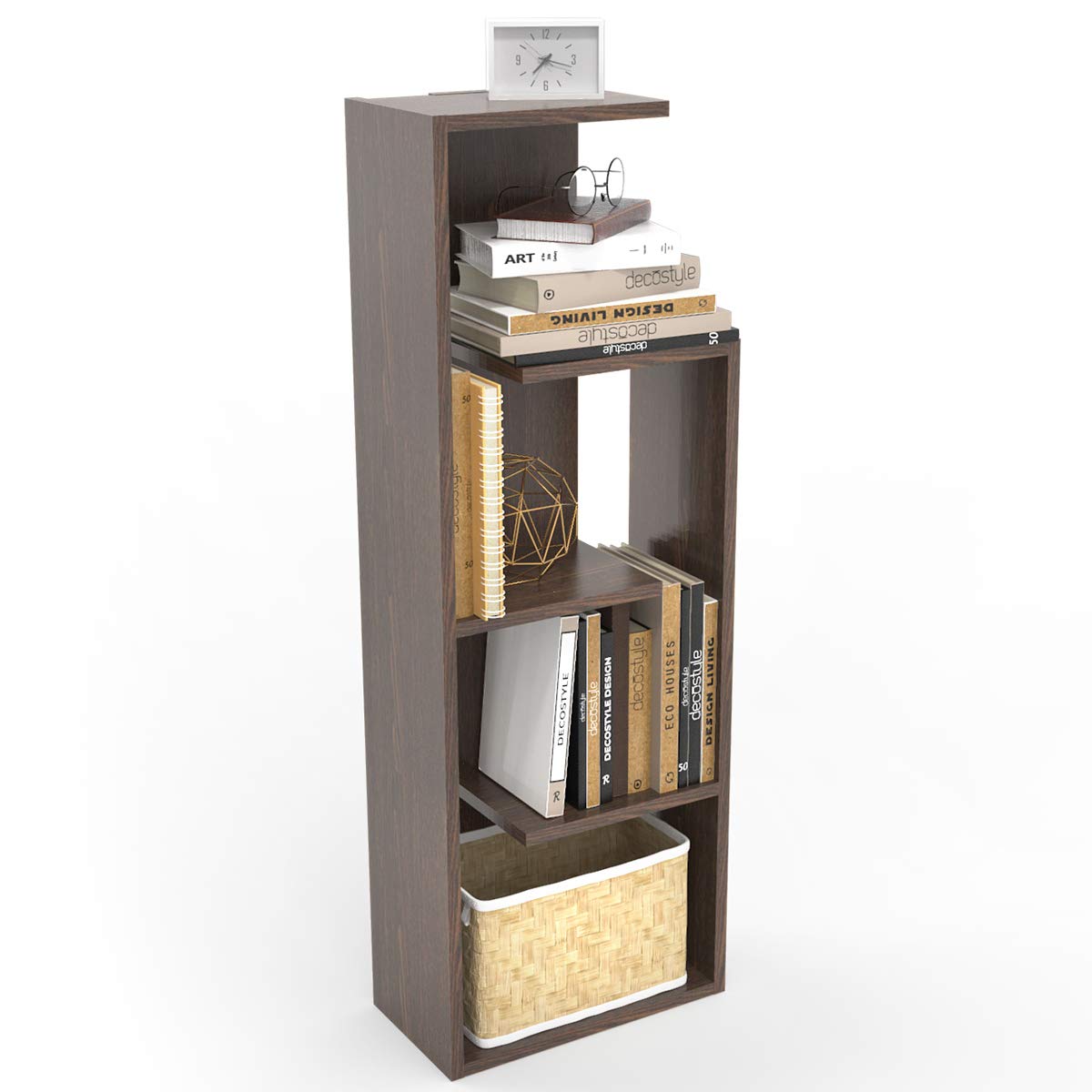 DECOSTYLE DBS101_UTS Bookshelf Dito Walnut