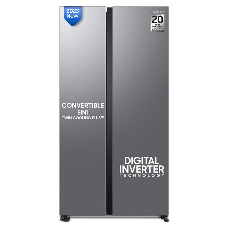 SAMSUNG RS76CG8113SL 653 Ltr Convertible 5in1 Side by Side Refrigerator