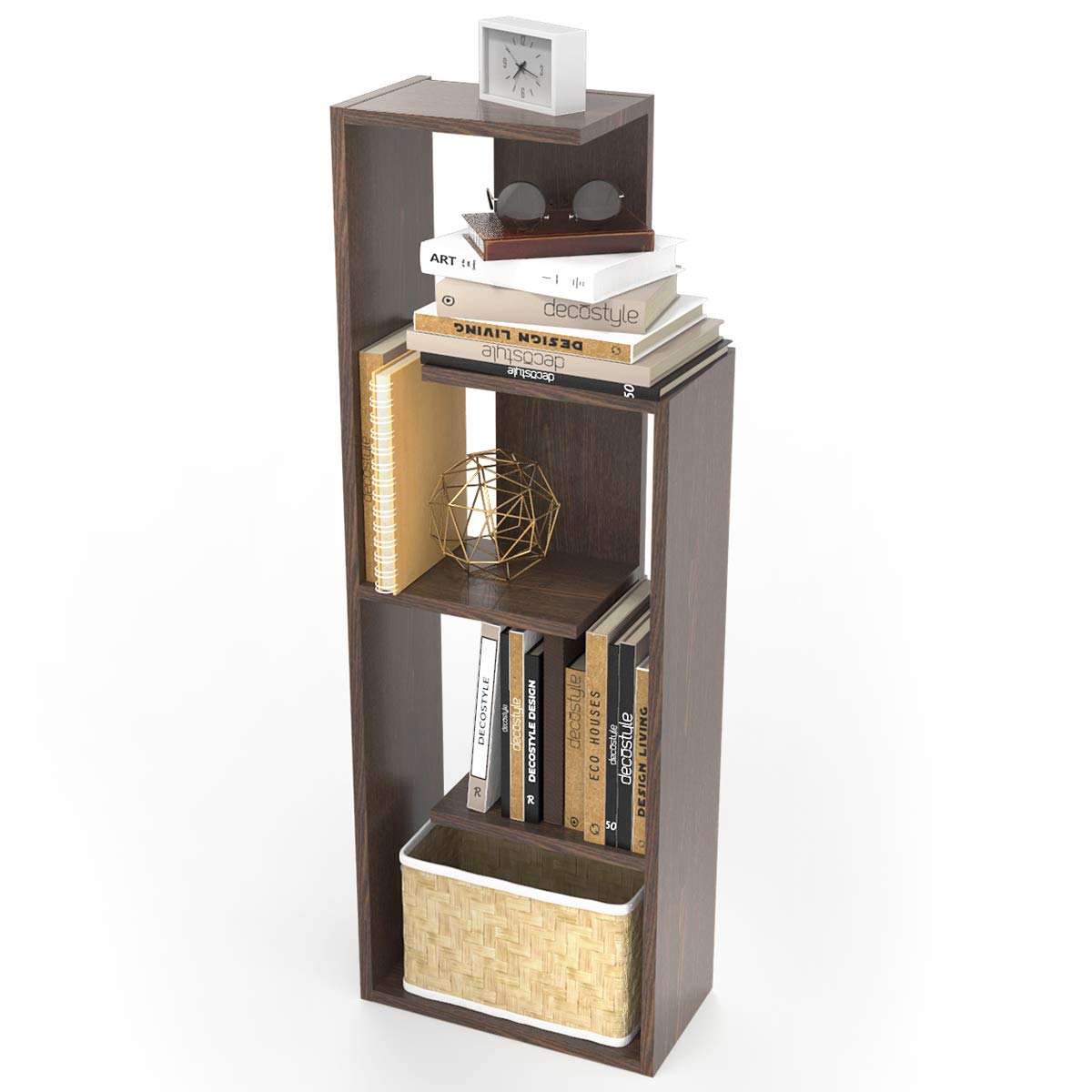 DECOSTYLE DBS101_UTS Bookshelf Dito Walnut