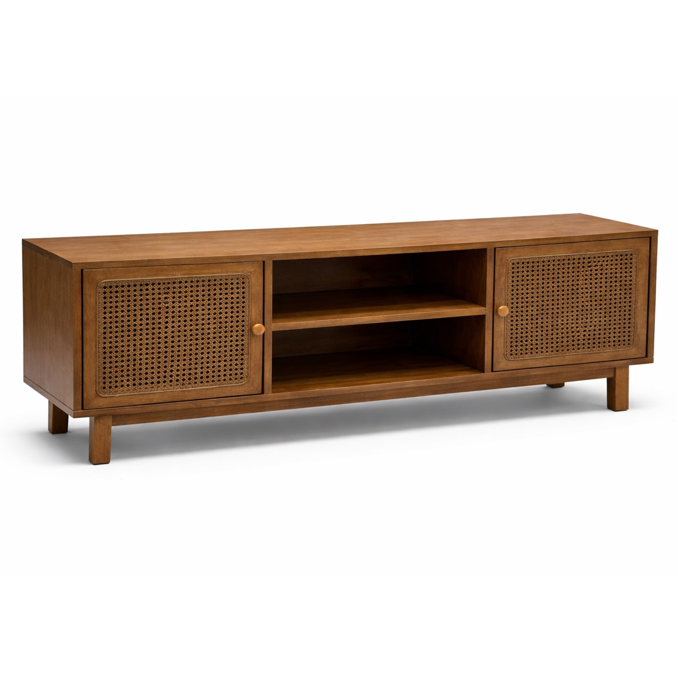 ARENA TV CABINET ITG816TV DOOR WITH RATTAN LIGHT WALNUT ARENA