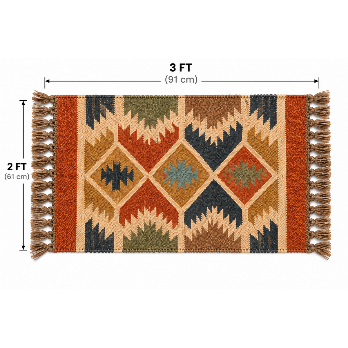OONA SI WOOL JUTE RUG 2X3 FT OoNA