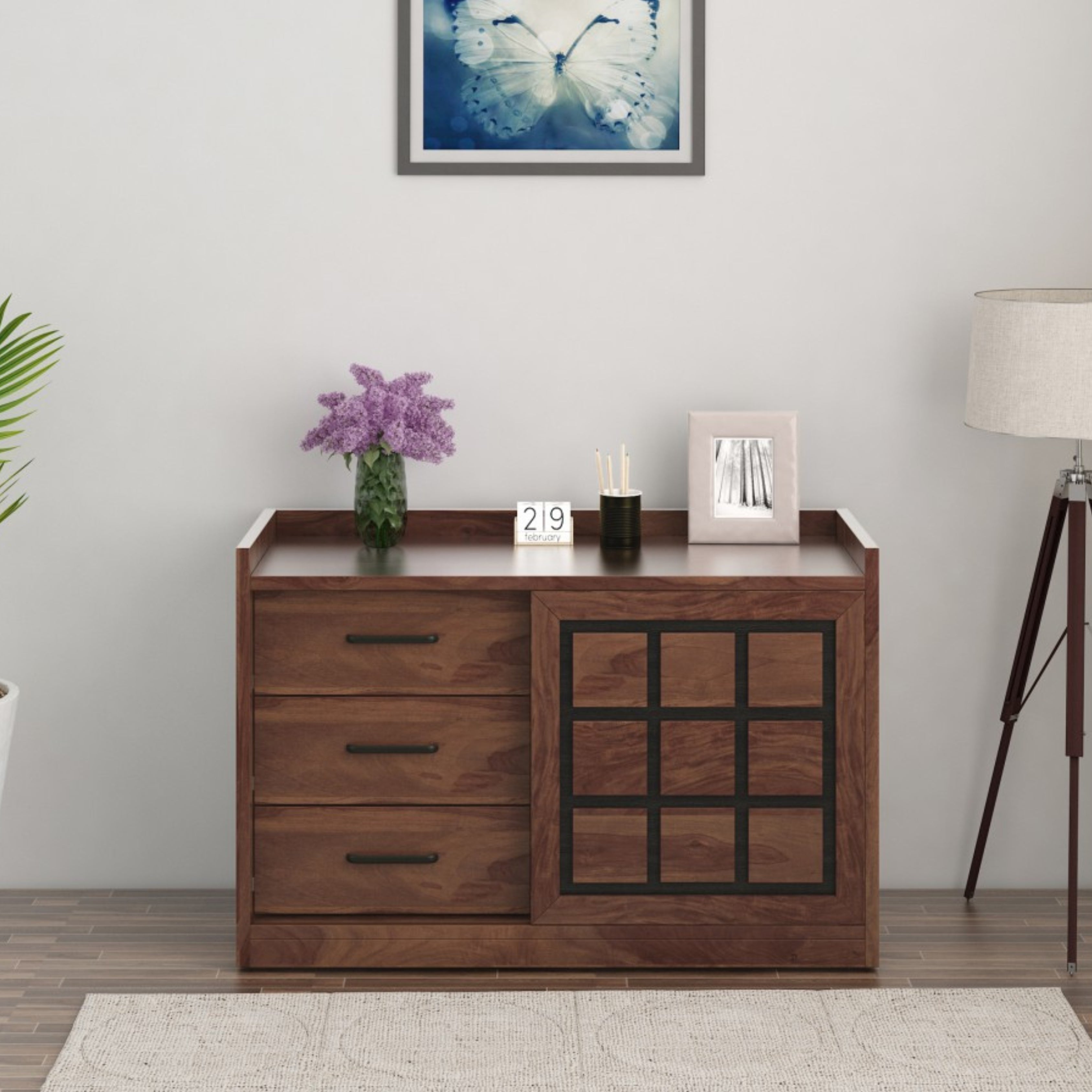 Woodland Multipurpose Storage Unit with Drawer – Sheesham Finish CMM Arena Retails Pvt Ltd