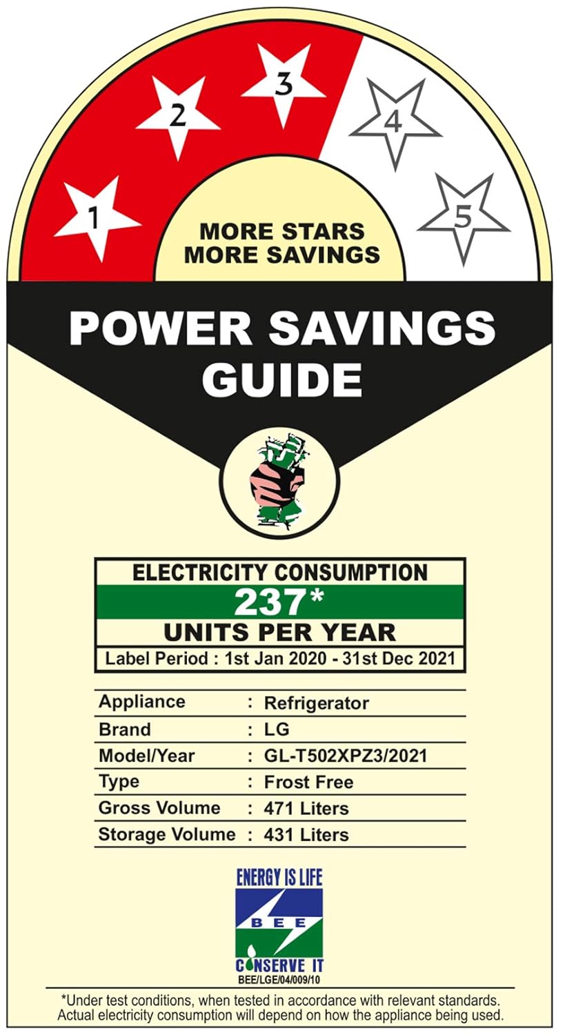 LG REFRIGERATOR-FF-DD  GL-T502XPZ3  SHINY STEEL 471 LTRS LG