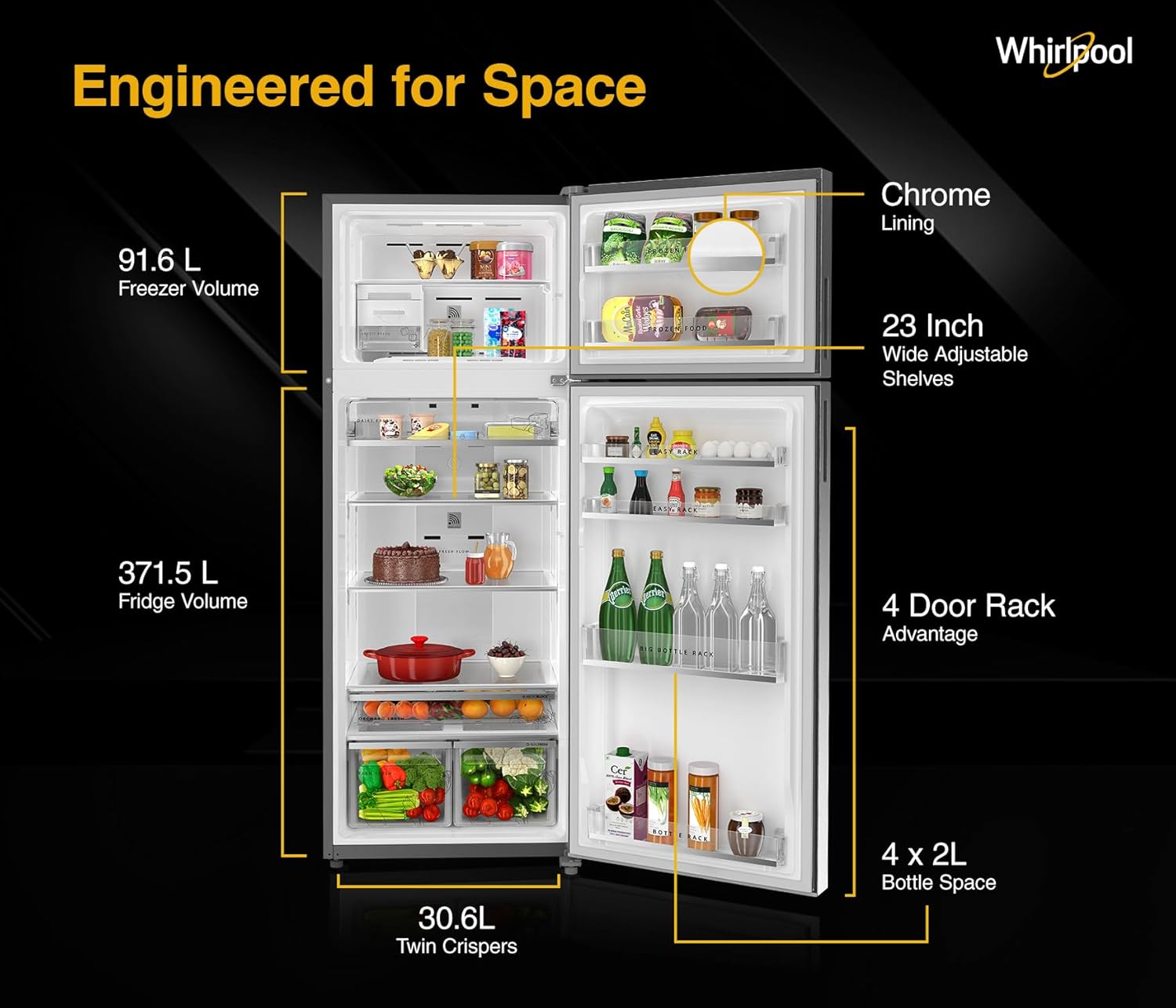 WHIRLPOOL REFRIGERATOR-FF-DD  IF INV CNV 515 (2S) ALPHA STEEL-Z WHIRLPOOL