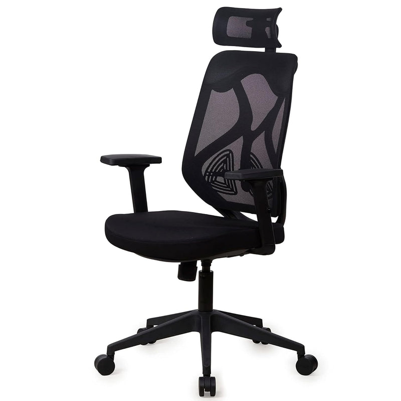 ARENA High Back Chair Ergon Nylon Base Mesh Back Black Support