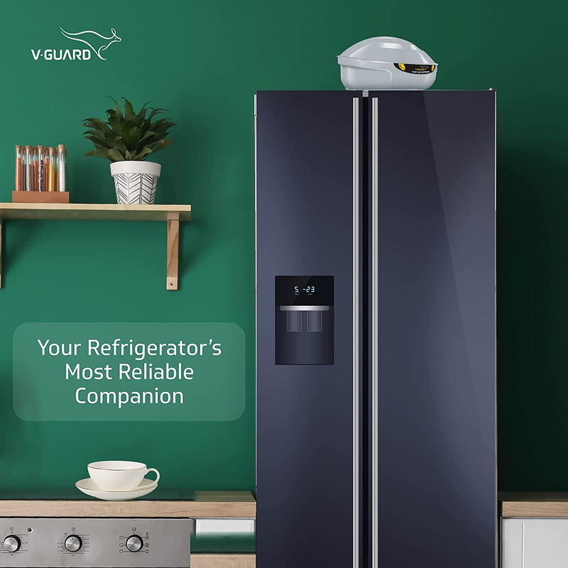 V-Guard VGSD 100 Supreme Refrigerator Stabilizer (for Single or Double Door Refrigerator Between 300-600 Ltr/One Deep Freezer) Grey