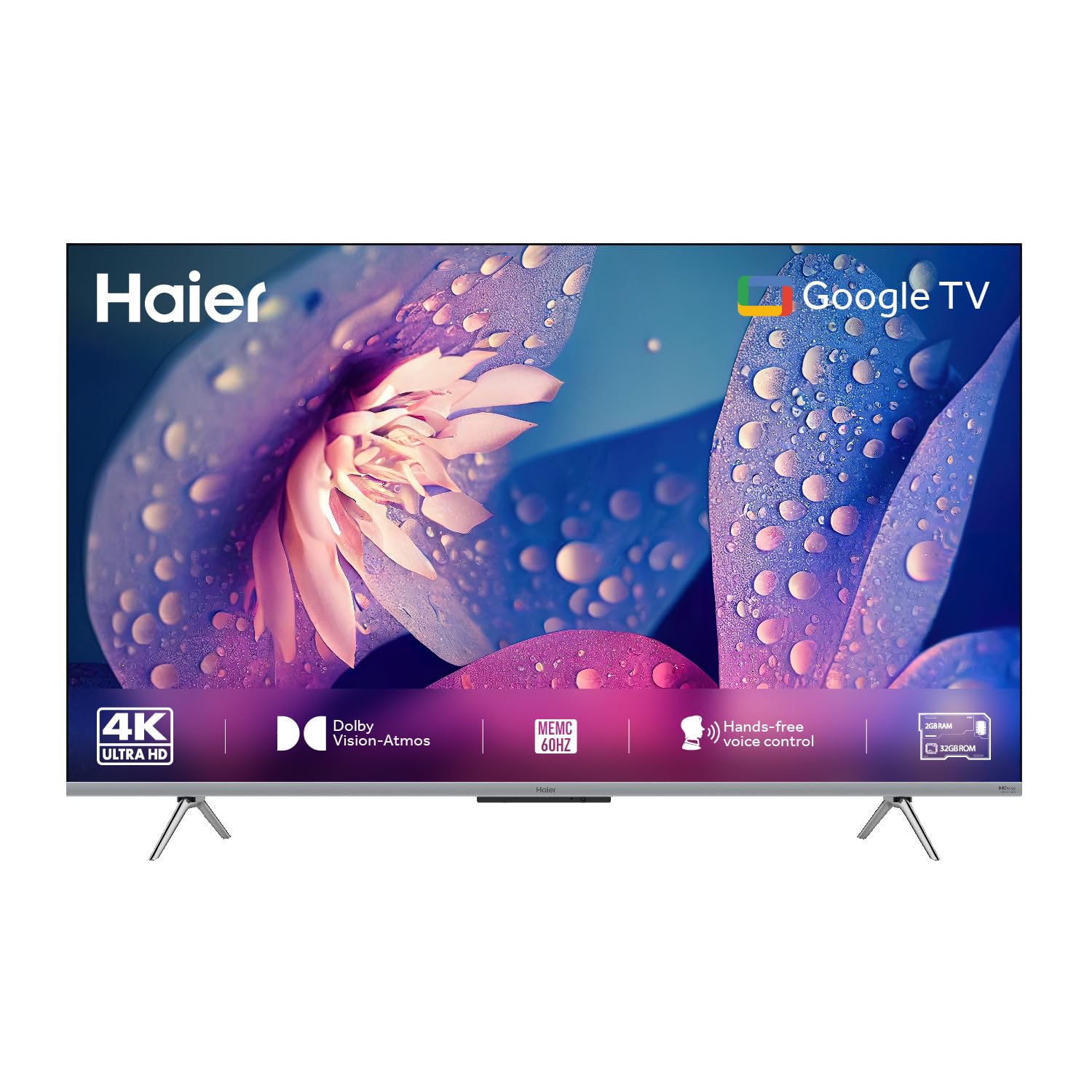 HAIER 4K Smart Google TV  With Hands Free Voice Control LE55P7GT 55"