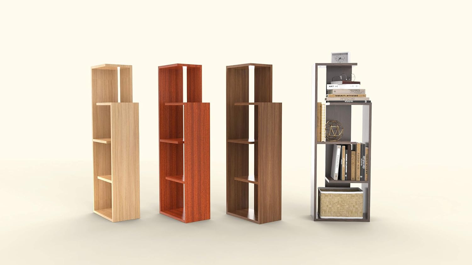 DECOSTYLE DBS101_UTS Bookshelf Dito Walnut