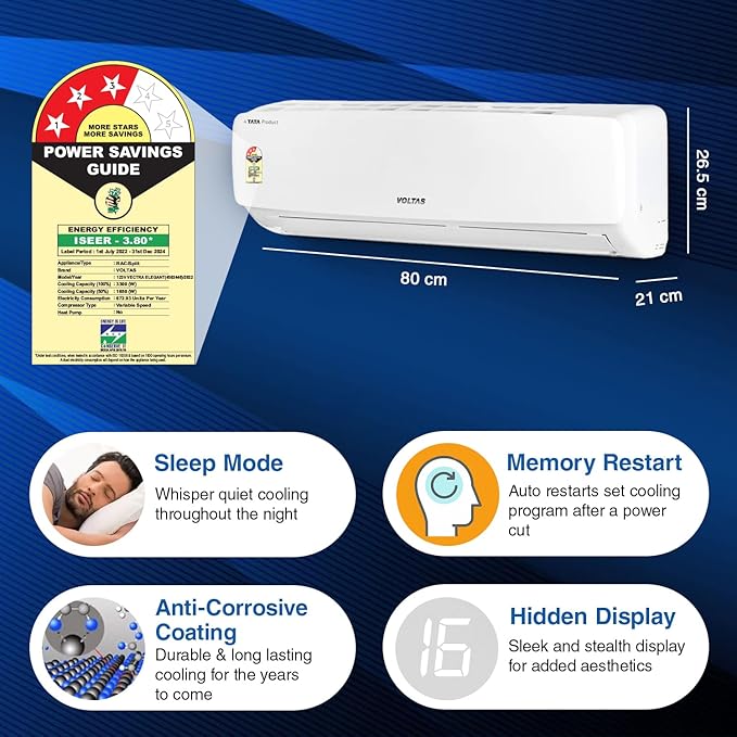 VOLTAS AC-INDOOR UNIT SAC 123V VECTRA ELEGANT  INVERTER 1 TON VOLTAS