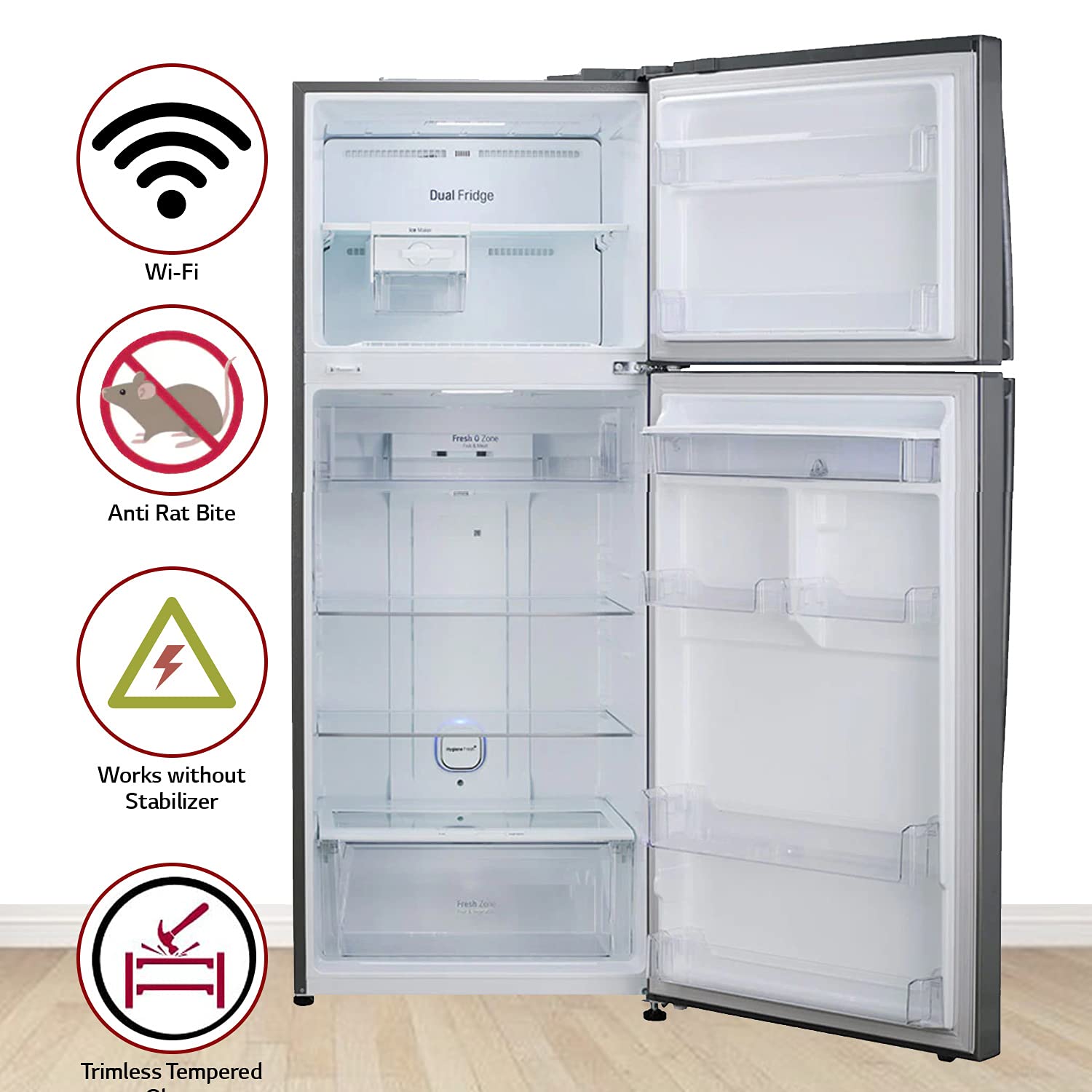 LG REFRIGERATOR-FF-DD  GL-T502XPZ3  SHINY STEEL 471 LTRS LG