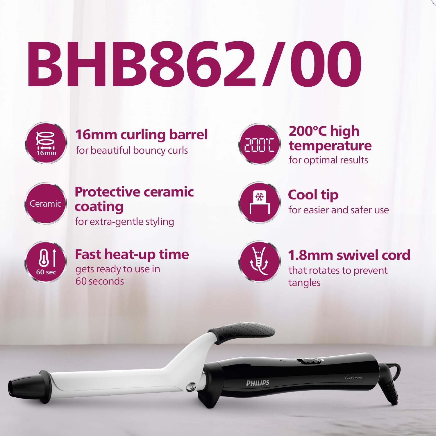 PHILIPS BHB862 Hair Curler Black PHILIPS