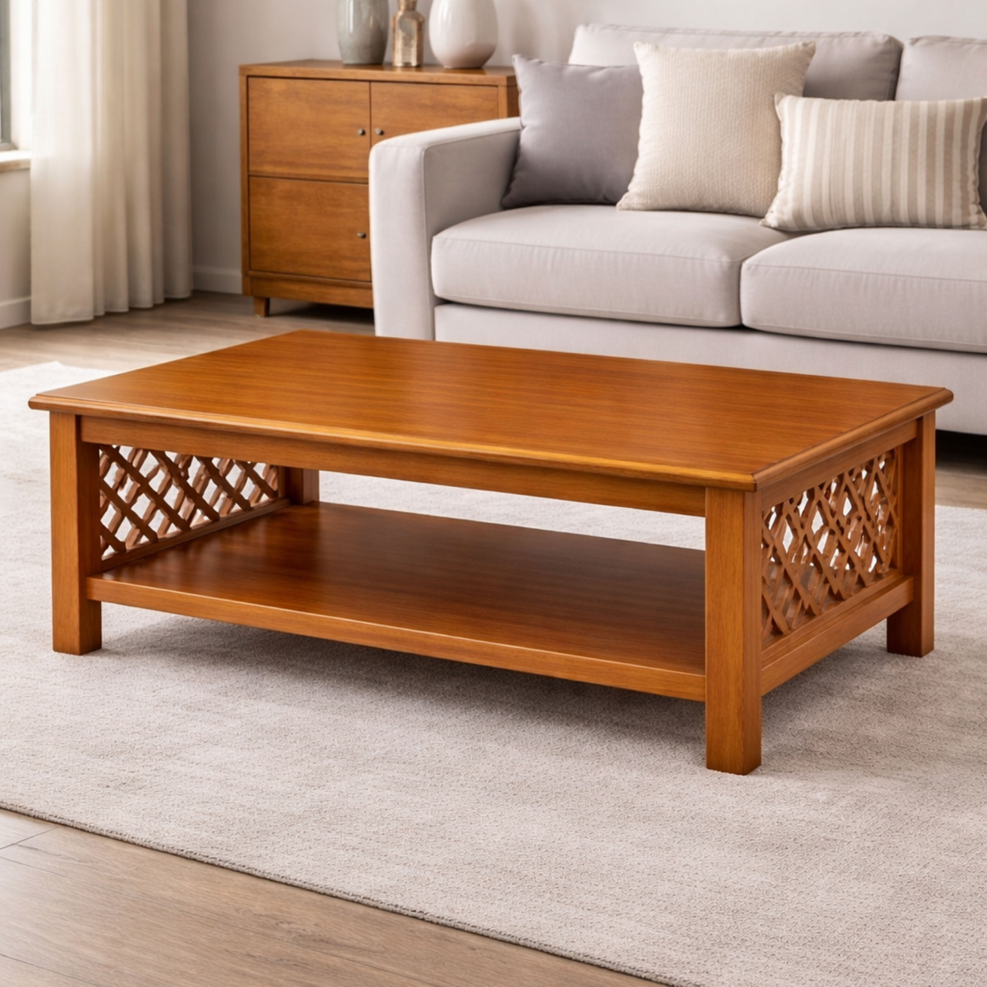 ARENA CENTRE TABLE GRILL TEAK MAT ARENA