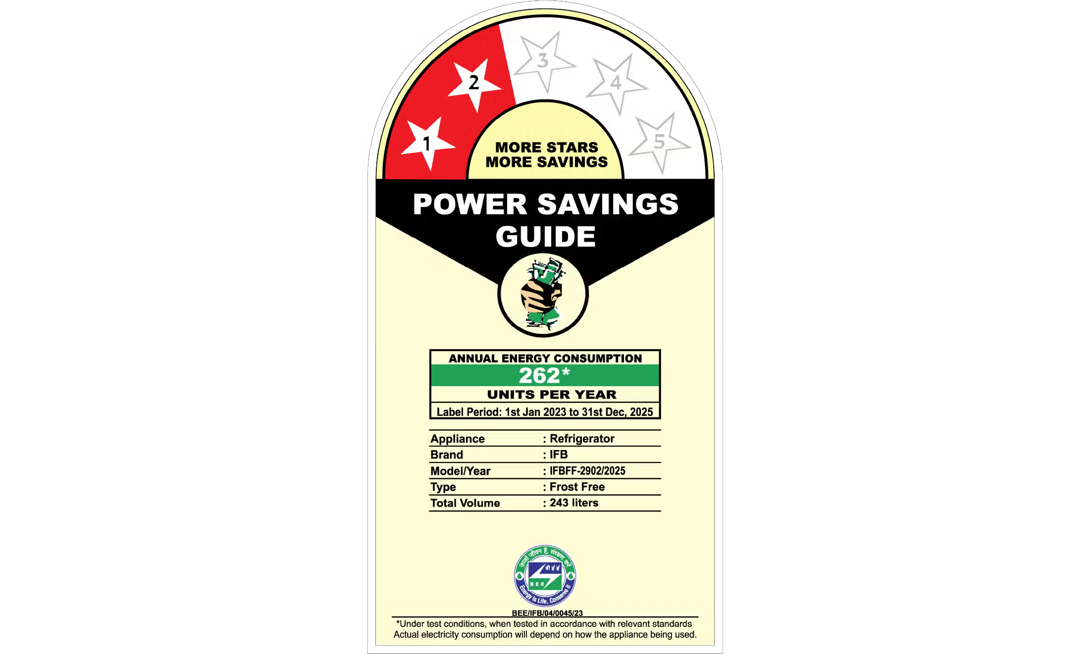 IFB REFRIGERATOR-FF-DD  FF-2902IKST  METAL BLACK 243 LTRS IFB