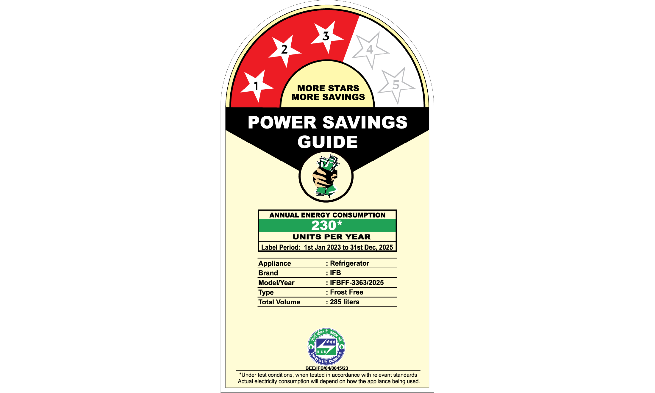 IFB REFRIGERATOR-FF-DD  FF-3363IMSU  GREY STEEL 285 LTRS IFB