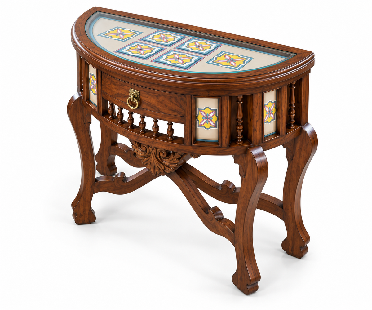 OoNA AWADH-II AAC290627A Teakwood Console Table OoNA