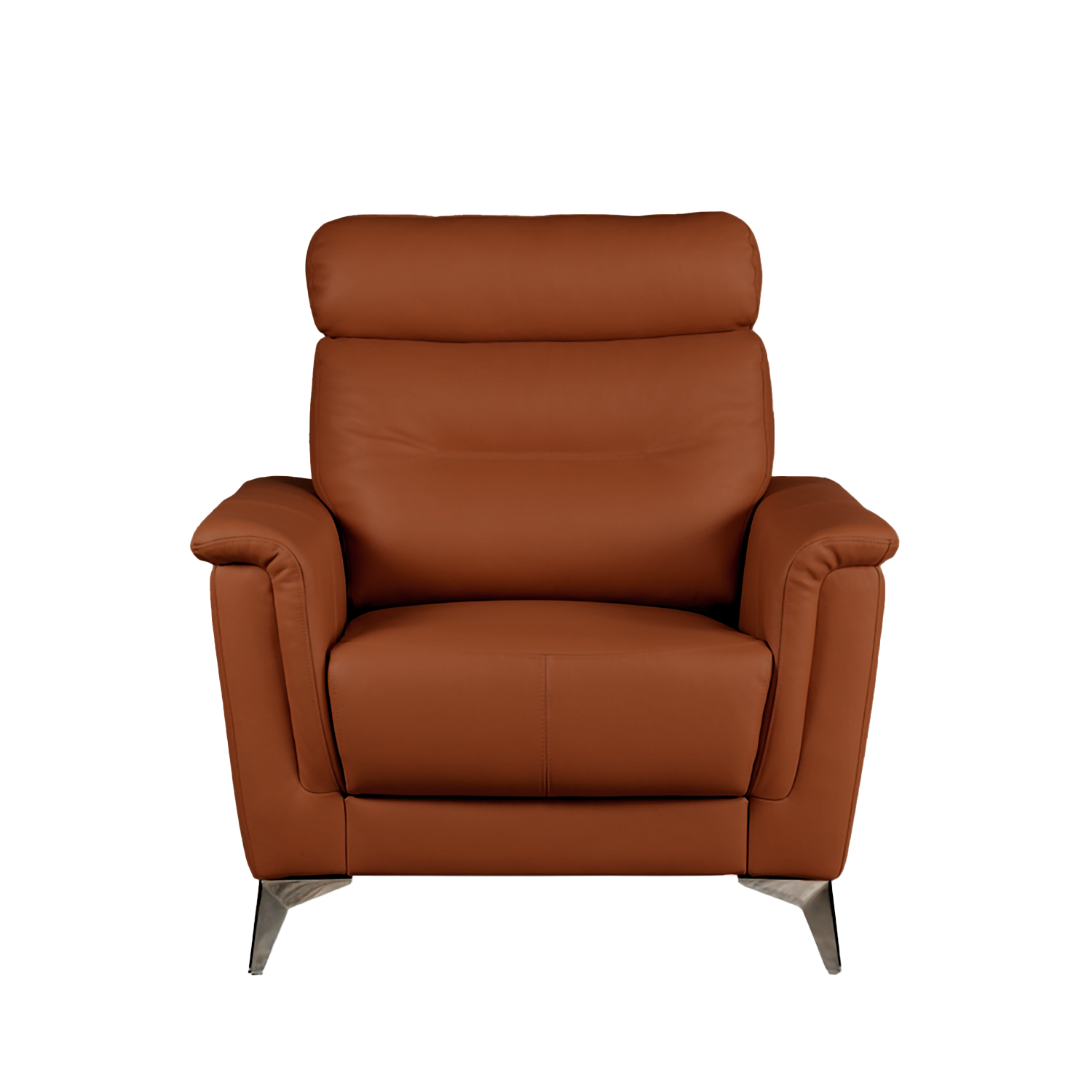 FURNITECH IRIS Single Seater Sofa CYPRUS Leather PVC Dark Brown