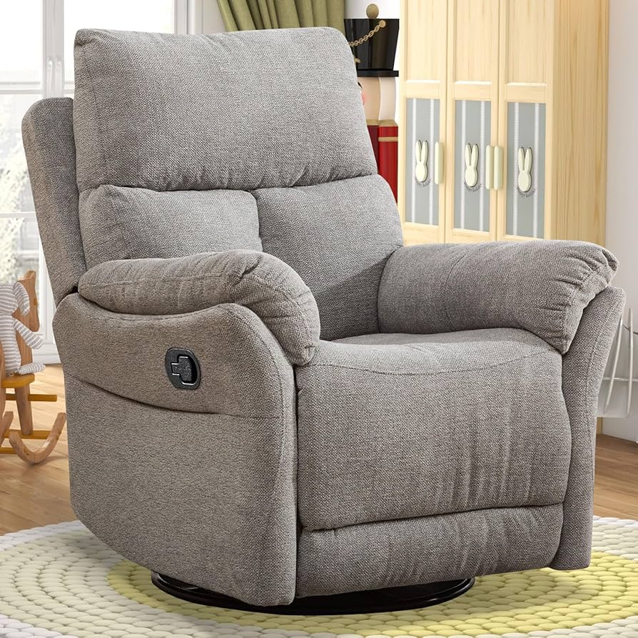 ARENA SINGLE SEATER RECLINER CURVE MANUAL FABRIC COLOR GREY ARENA