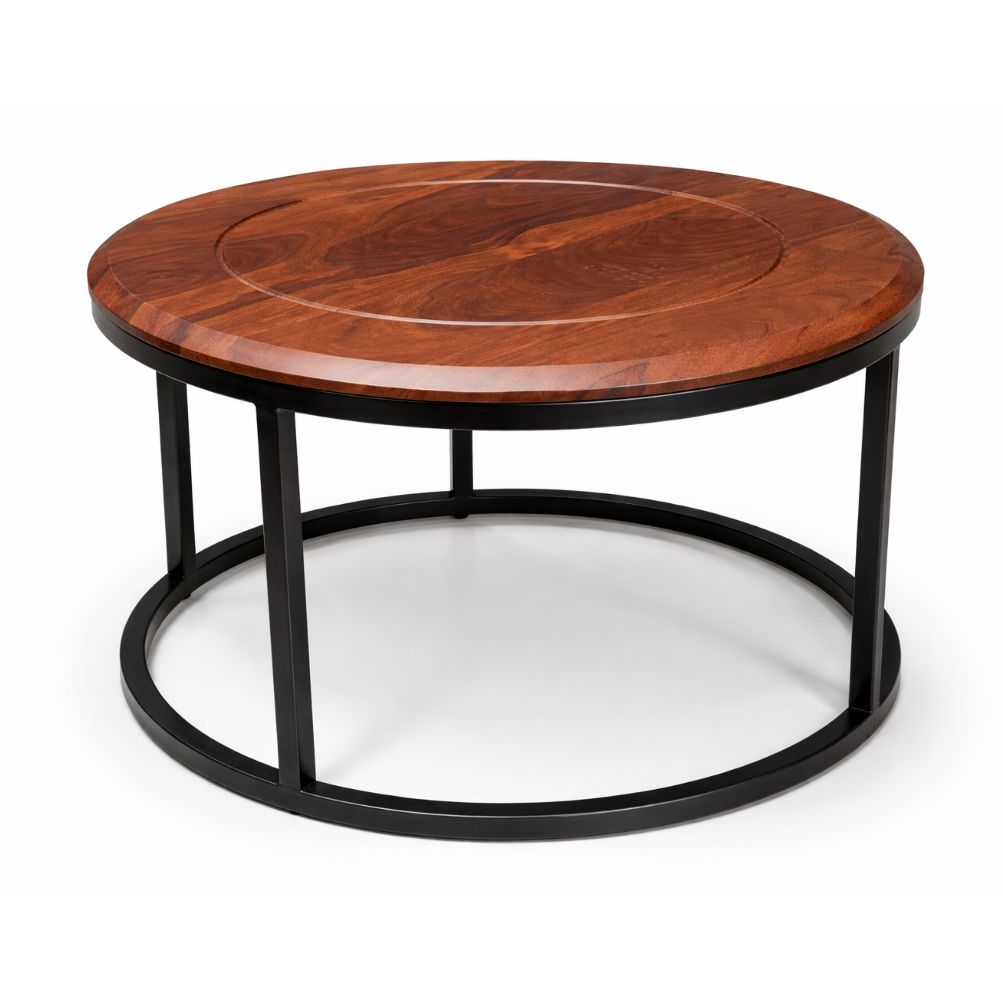 SW CENTER TABLE ASHLEY SMALL WITH MDF TOP METAL STRUCTURE BLK SH SPACEWOOD