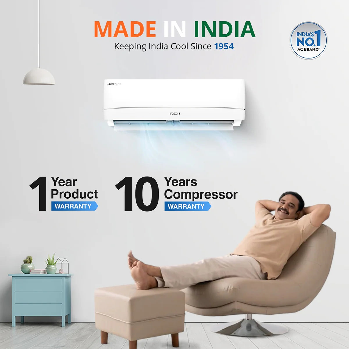 VOLTAS AC-INDOOR UNIT SAC 183V VECTRA ZENITH SILVER   1.5 TON VOLTAS