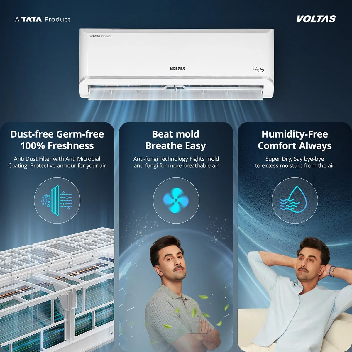 VOLTAS AC-INDOOR UNIT SAC 183INV VECTRA ZEN SILVER  INVERTER 1.5 VOLTAS