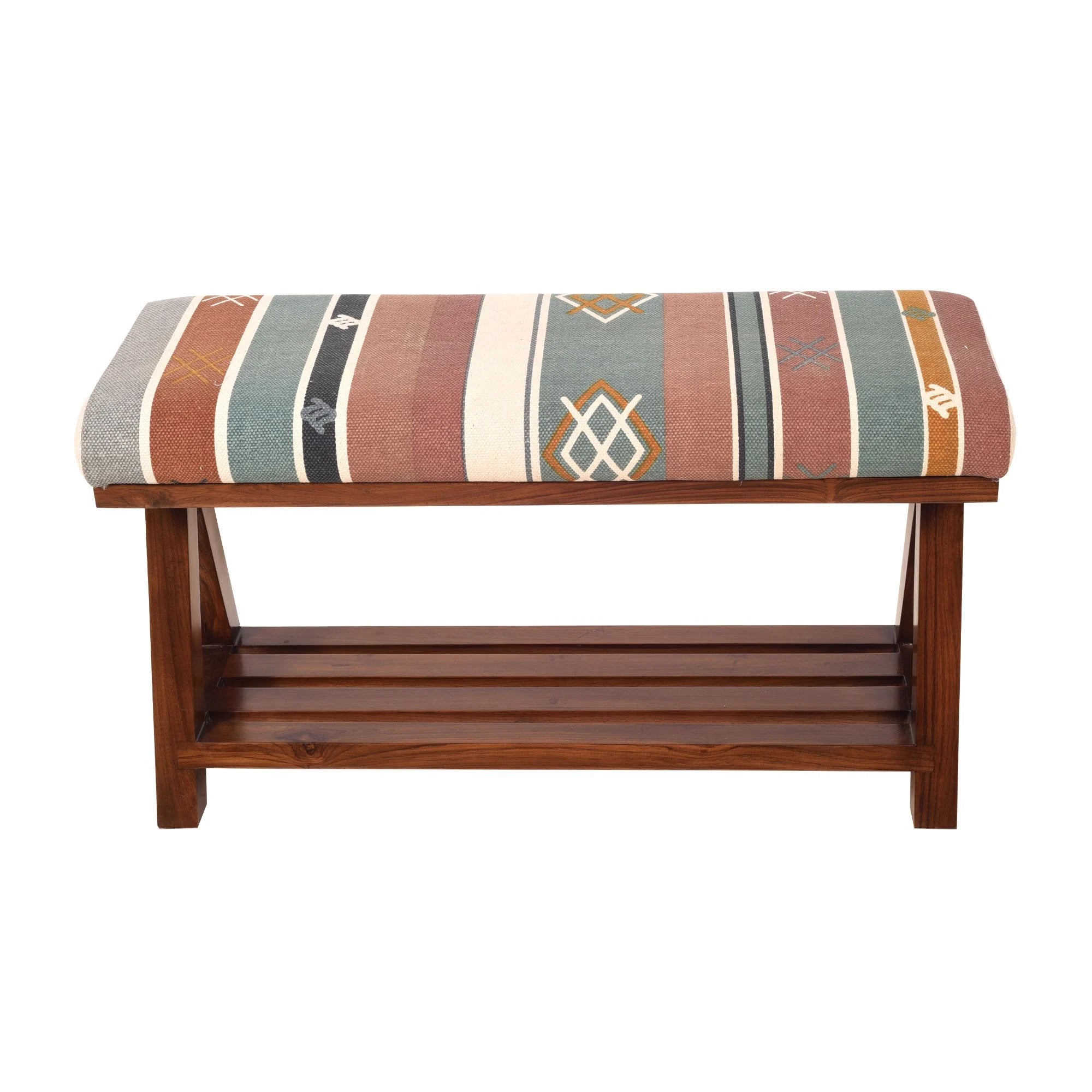 OoNA Bench Teakwood SOKA Walnut Finish AAC300912