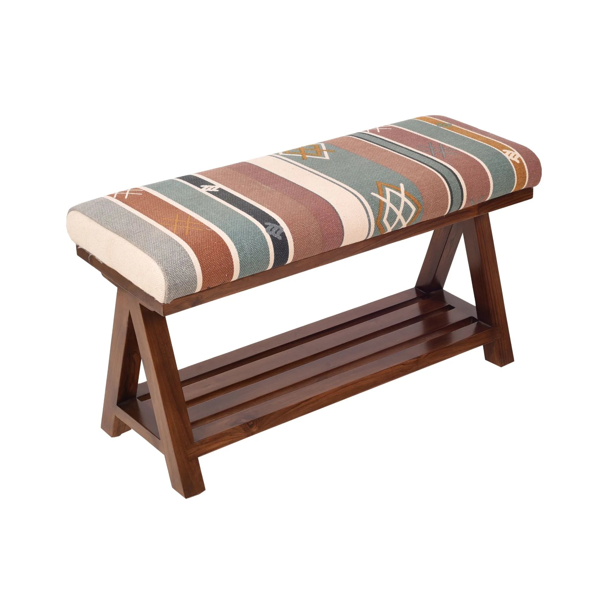 OoNA Bench Teakwood SOKA Walnut Finish AAC300912