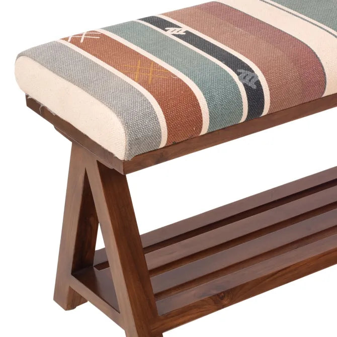 OoNA Bench Teakwood SOKA Walnut Finish AAC300912