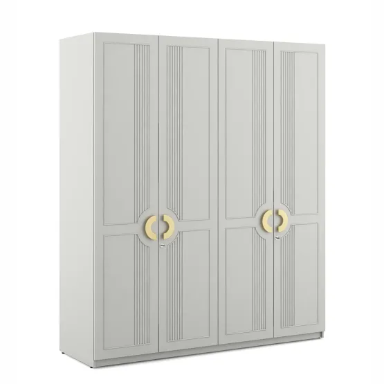 SW 4 DOOR WARDROBE AKIRA - PUMIC GREY SPACEWOOD