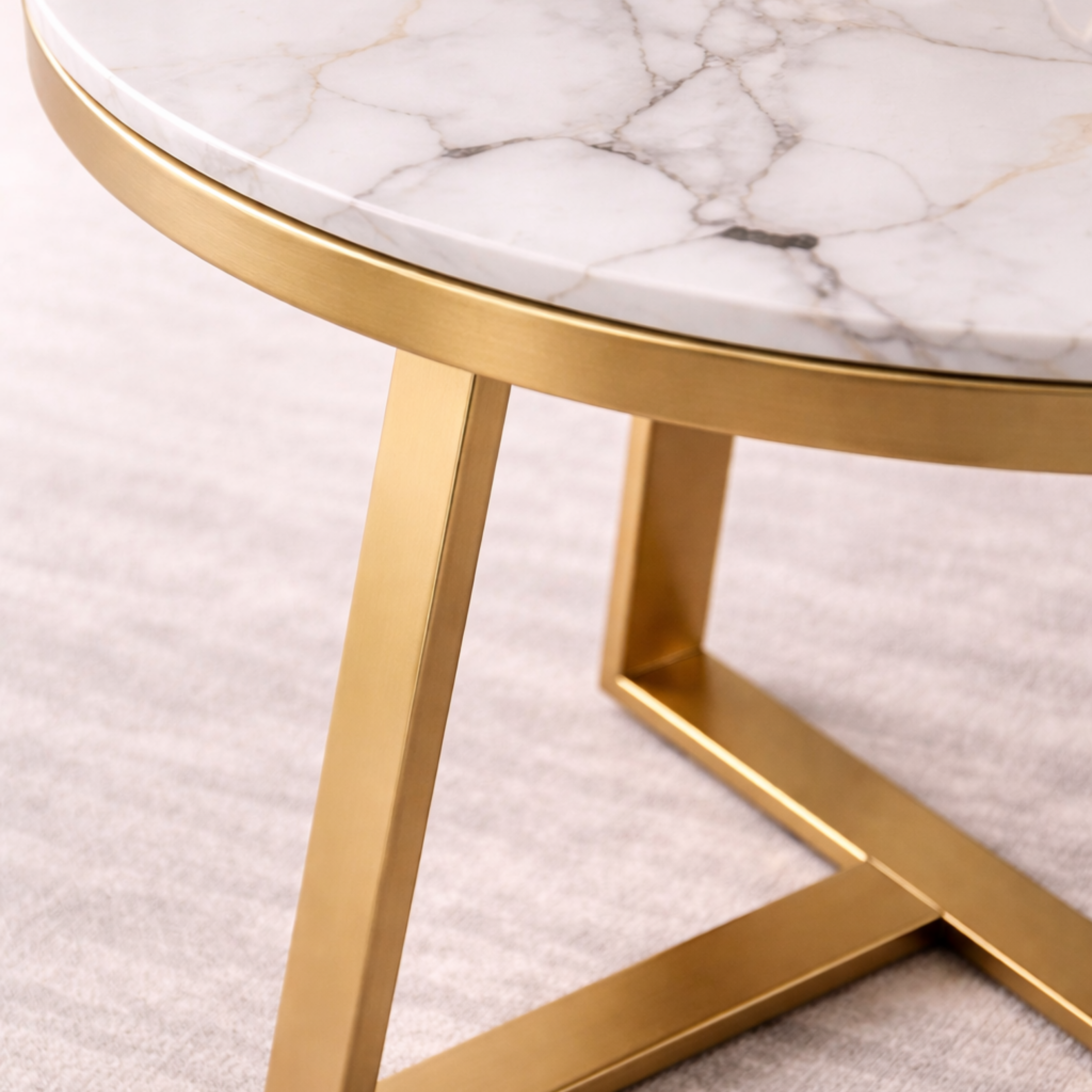 SW CENTER TABLE JULIET SMALL WITH CEREMIC TOP & METAL STRUCTURE SPACEWOOD