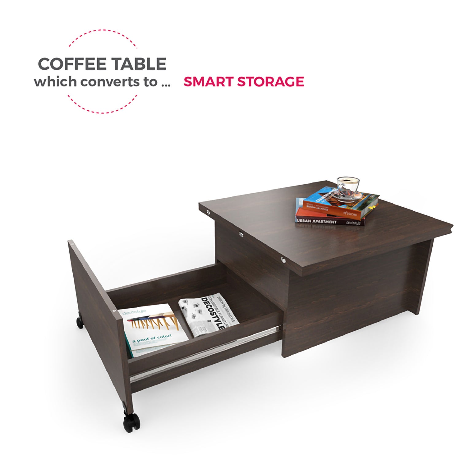 DECOSTYLE DC2D101 WES Multipurpose Coffee Table Wenge