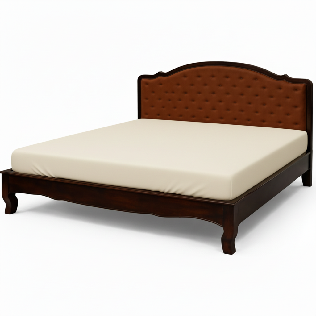 ARENA KING SIZE BED LOUIS R2081 LIGHT HONEY BROWN BRWN UPHO ARENA