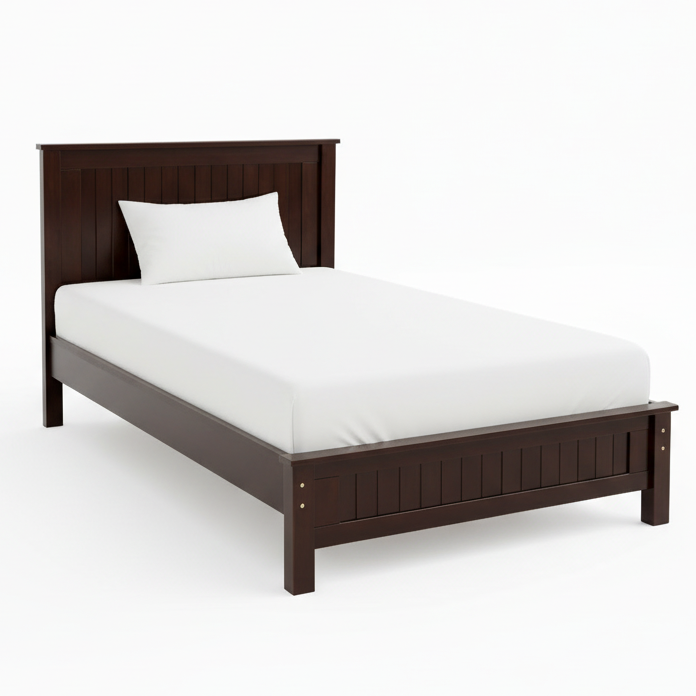 ARENA SINGLE BED RAYTON 77X160 CMS RUBBER WOOD COLOR WENGE ARENA