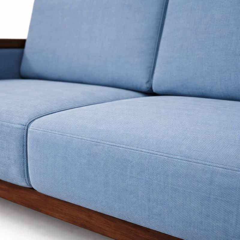 ARENA  SOFA SET (3+1+1) NEW TEXAS WALNUT MATT GREY UPHOLSTRY ARENA