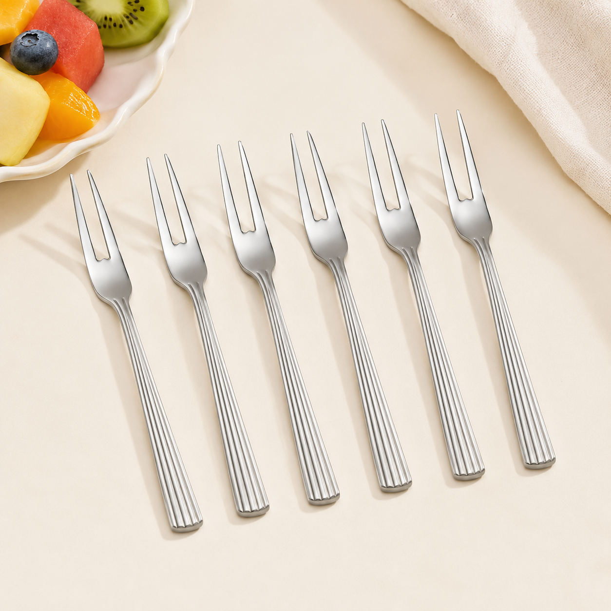 Stainless Steel Cutlery Shaffield 6 PCS Fruit Fork SRI AND SAM