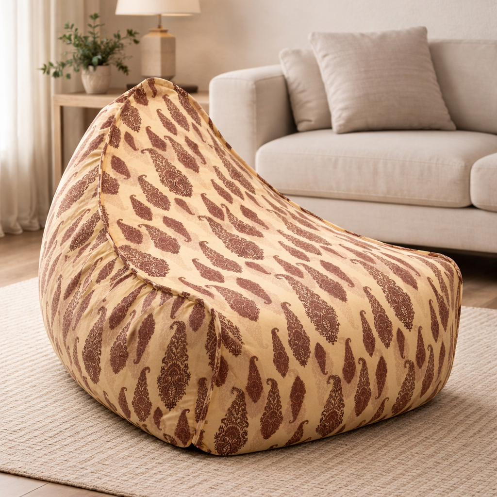 ARENA BEAN BAG PANCHO WITH BRAIDING EVPN003 RED PRINT ARENA