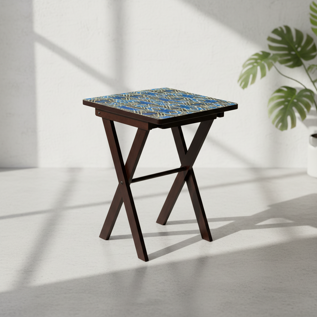 OONA SIDE TABLE ITL - FOLDABLE DIGITAL GOLD BOTONICAL OONA